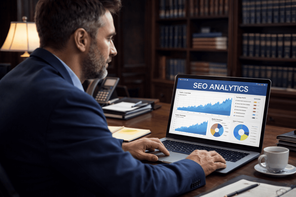 About Us Page SEO Analytics Poster