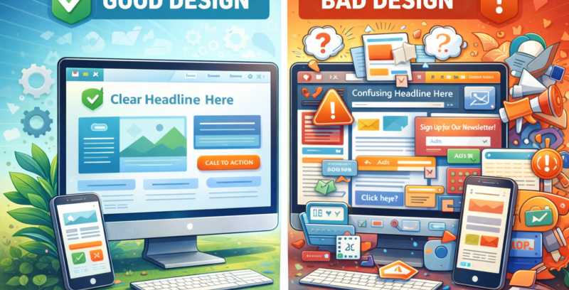 Good Design vs Bad Design Poster